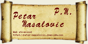 Petar Masalović vizit kartica